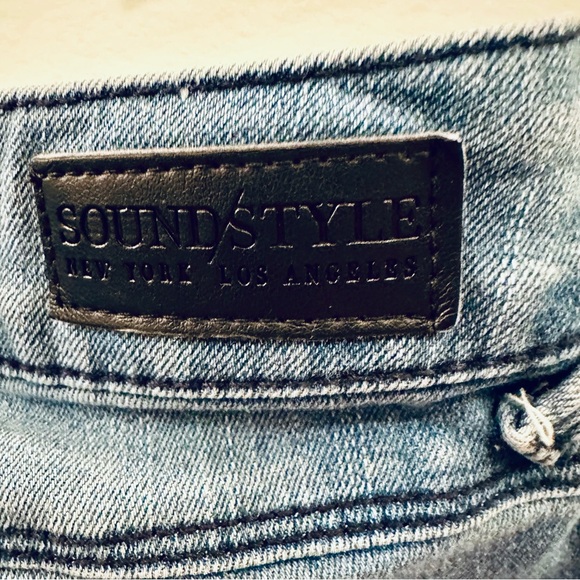 Sound/Style Women's Stretch Distressed Blue Jeans Size 6 - Picture 6 of 8